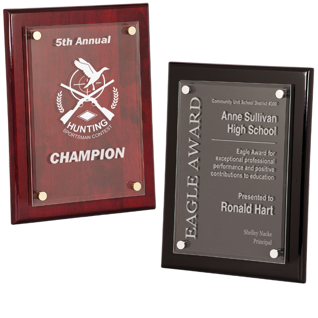 Floating Frame Plaque Custom Engraved Floating Plaque | Rosewood Plaques | Recognition Award