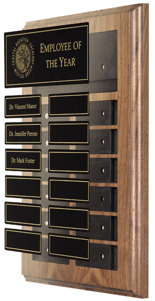 Perpetual Plaque - Solid Walnut w/ Black Magnetic Plates