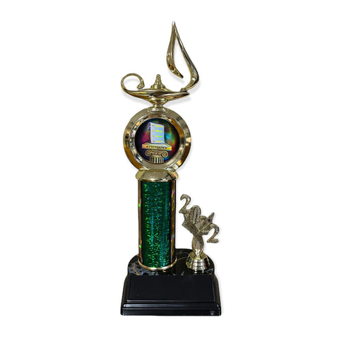 perfect attendance trophy with free engraved plate