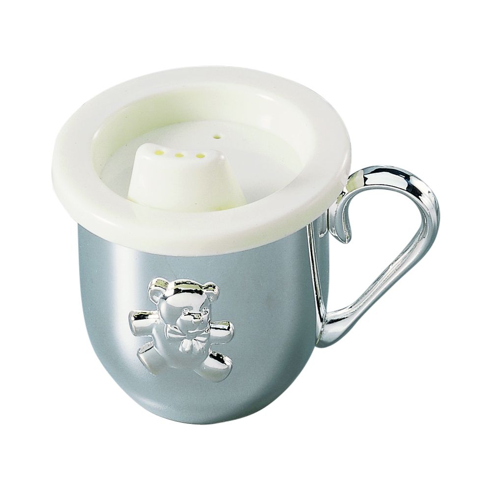 Silver Plated Piggy Baby Cup - Engravable Keepsake Gift For Christening Or Baby Shower