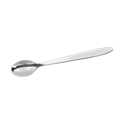Silver metal baby spoon.