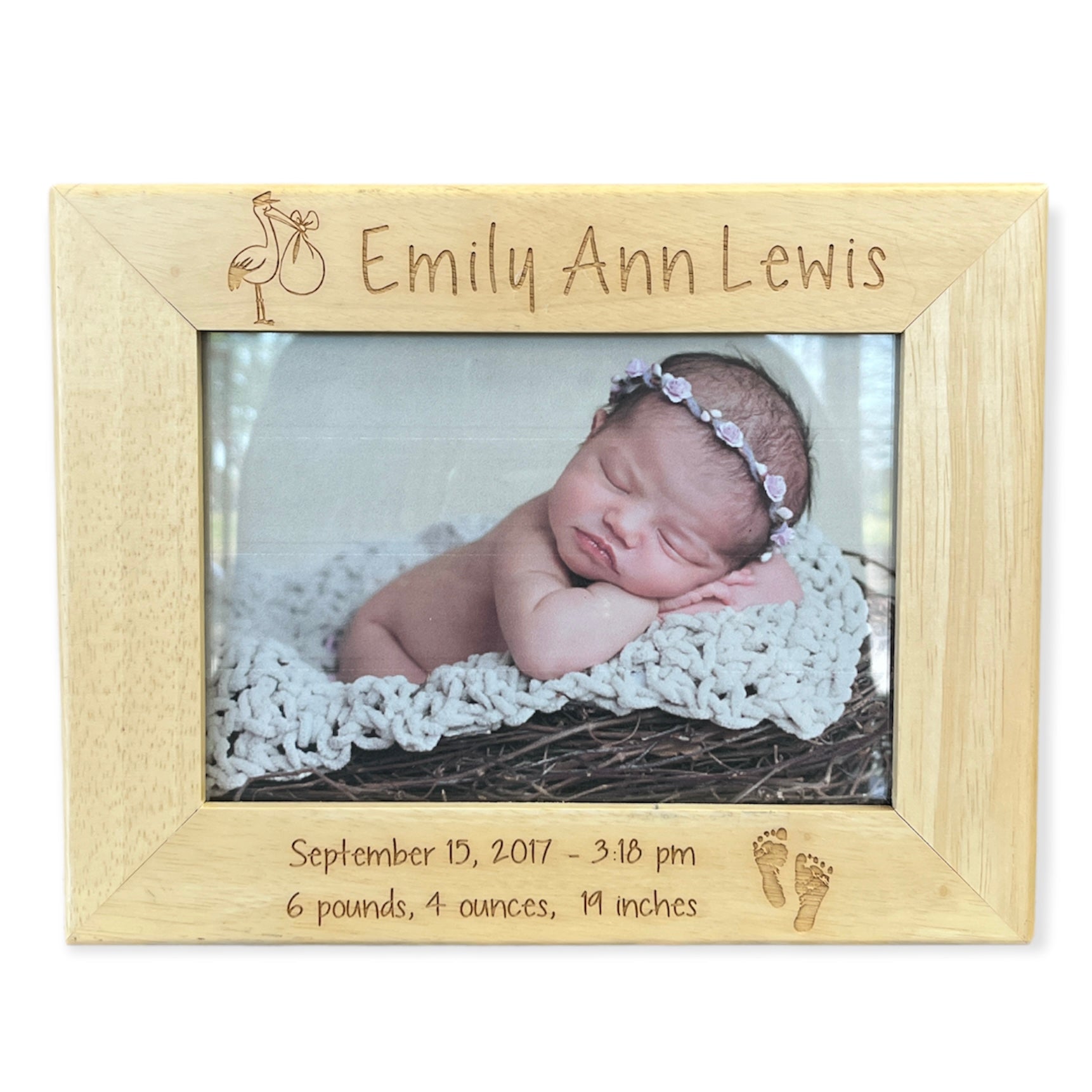 custom engraved baby picture frame