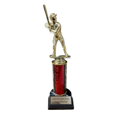 Baseball / Softball Trophy - Colored Column - Male