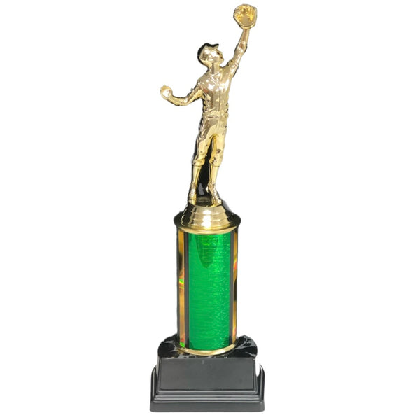 green column baseball trophy
