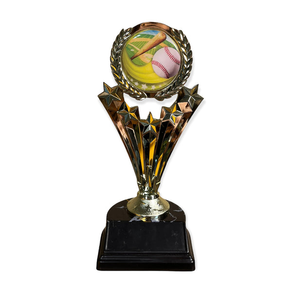 bubble 3D baseball trophy with free engraved plate