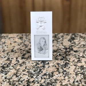 Silver personalized baby picture frame