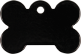 Personalized black bone dog tag.