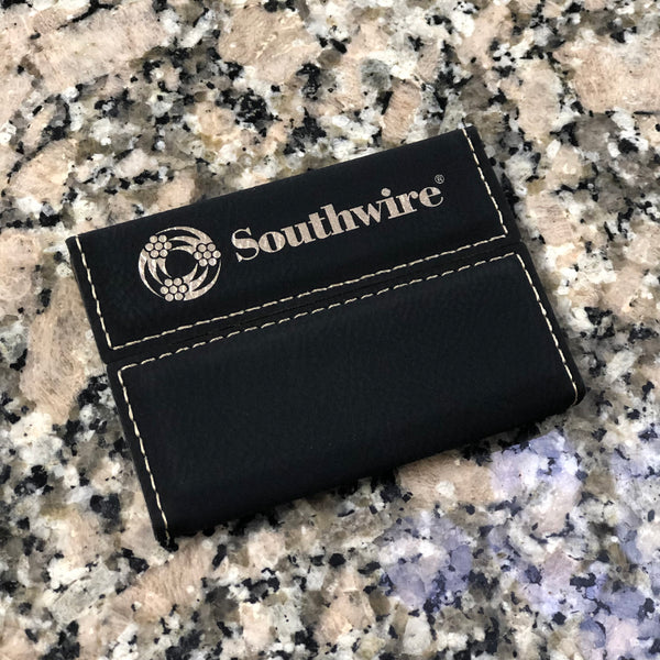 black and gold business card holder