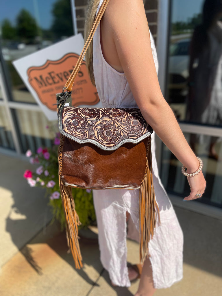 Hand Tooled Leather Handbags, Tote 