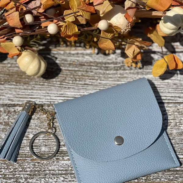 Keychain - Snap Closure Wallet Keychain w/ Tassel