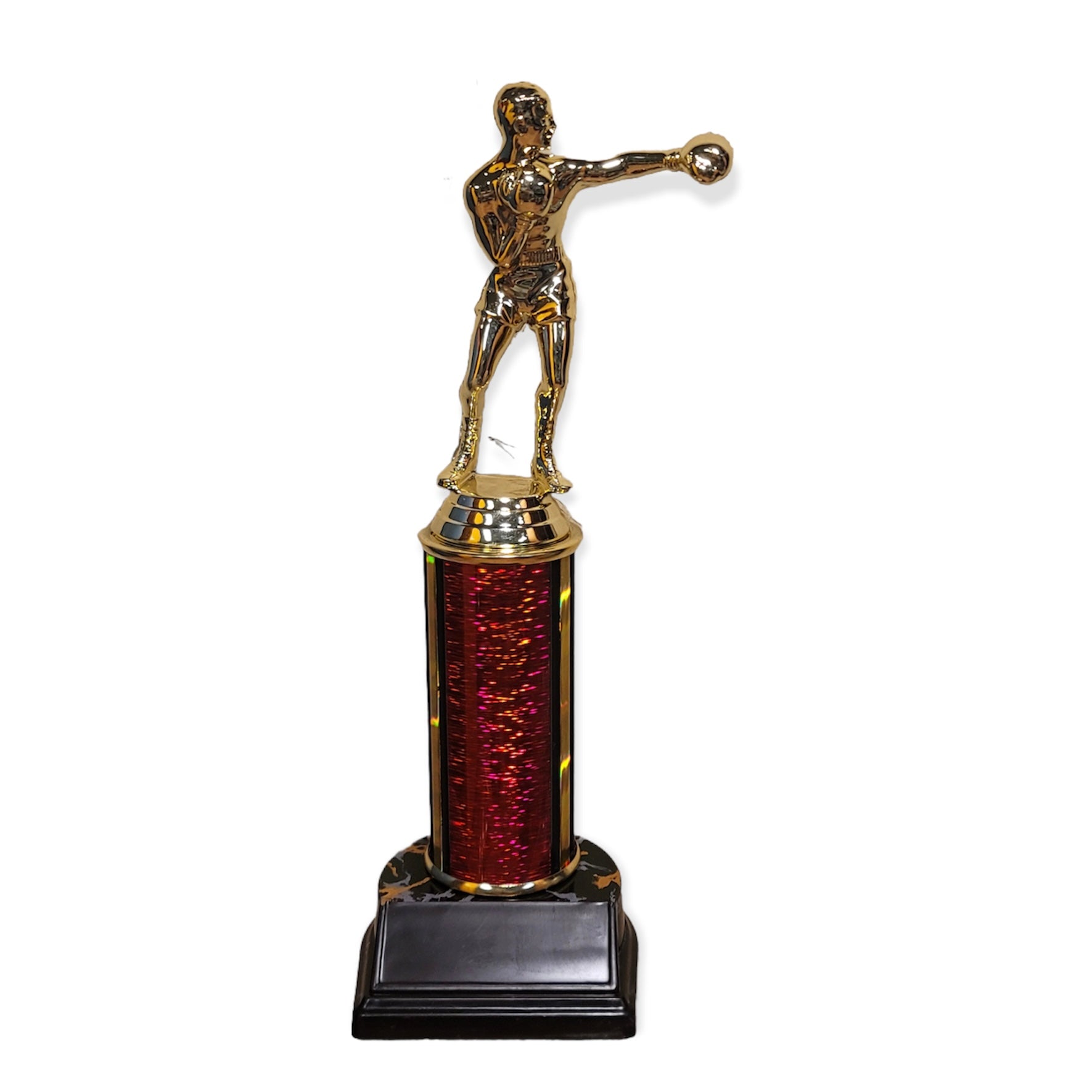 boxer fighting trophy with free engraved plate