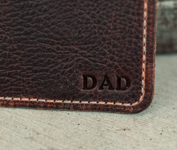 Personalized leather money clip