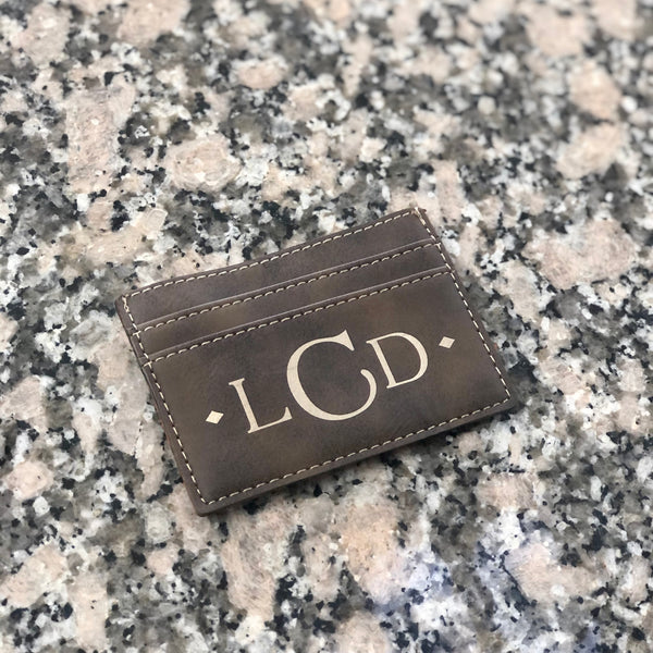 personalized leatherette money clip