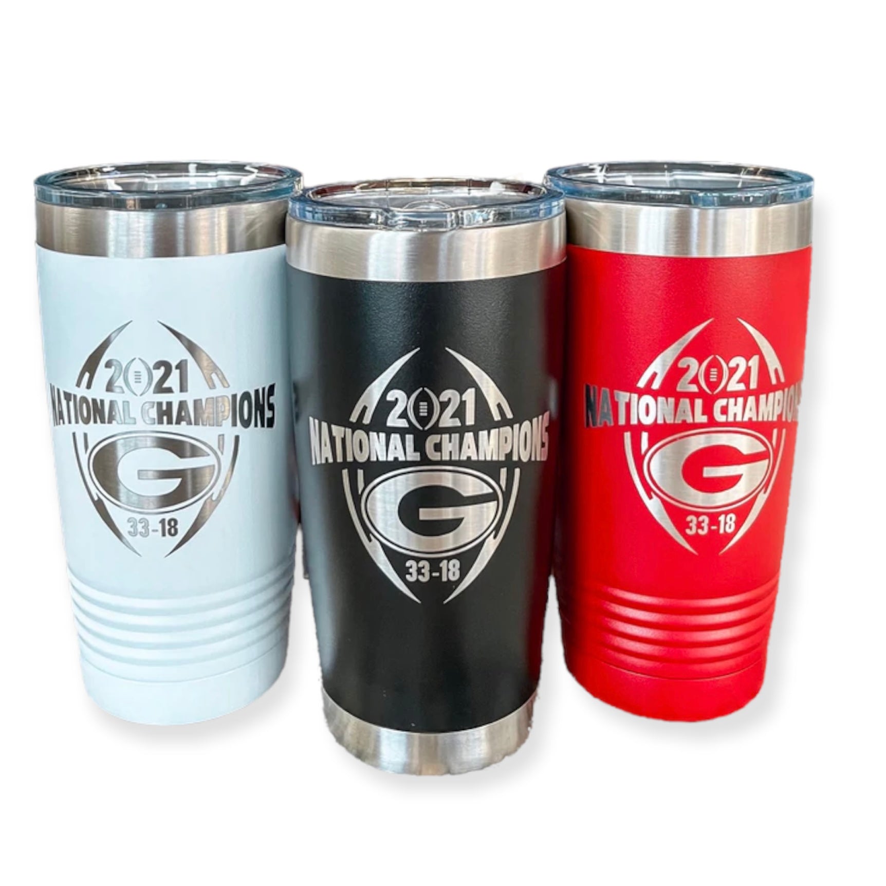 Georgia Bulldogs YETI Laser Engraved 20 or 30 oz. Tumblers and Colsters, UGA