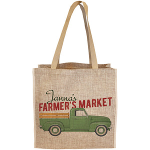 custom printed burlap tote bag