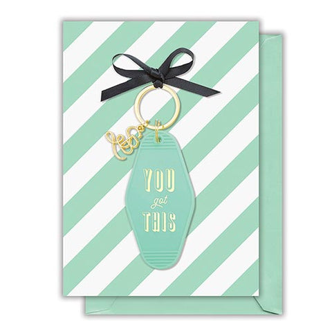 you got this keychain and greeting card