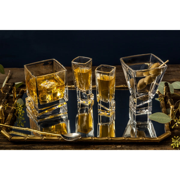 Heavy Square Base Whiskey Glasses