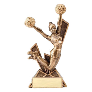 gold cheerleading checkmate trophy