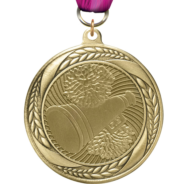 gold laurel cheer medal