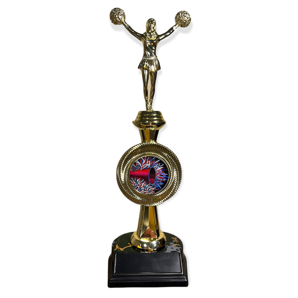 megaphone cheerleading trophy