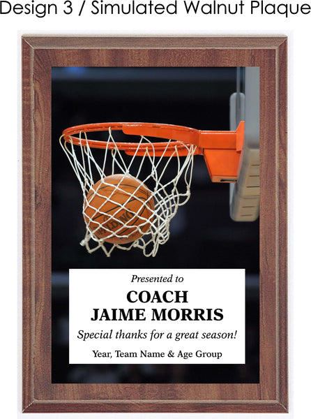 Basketball Coach's Plaque - Generic