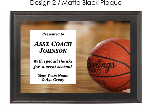 Basketball Coach's Plaque - Generic