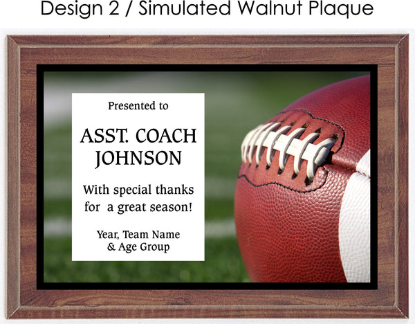 Football Coach's Plaque - Generic