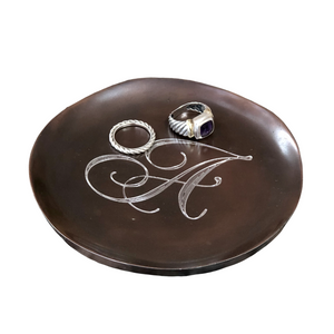 engraved copper jewelry tray