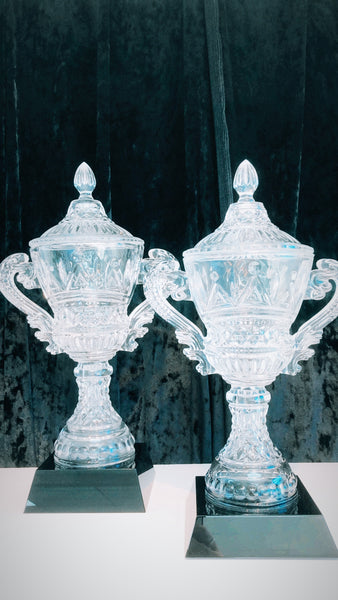 Crystal Cup Trophy On Black Base