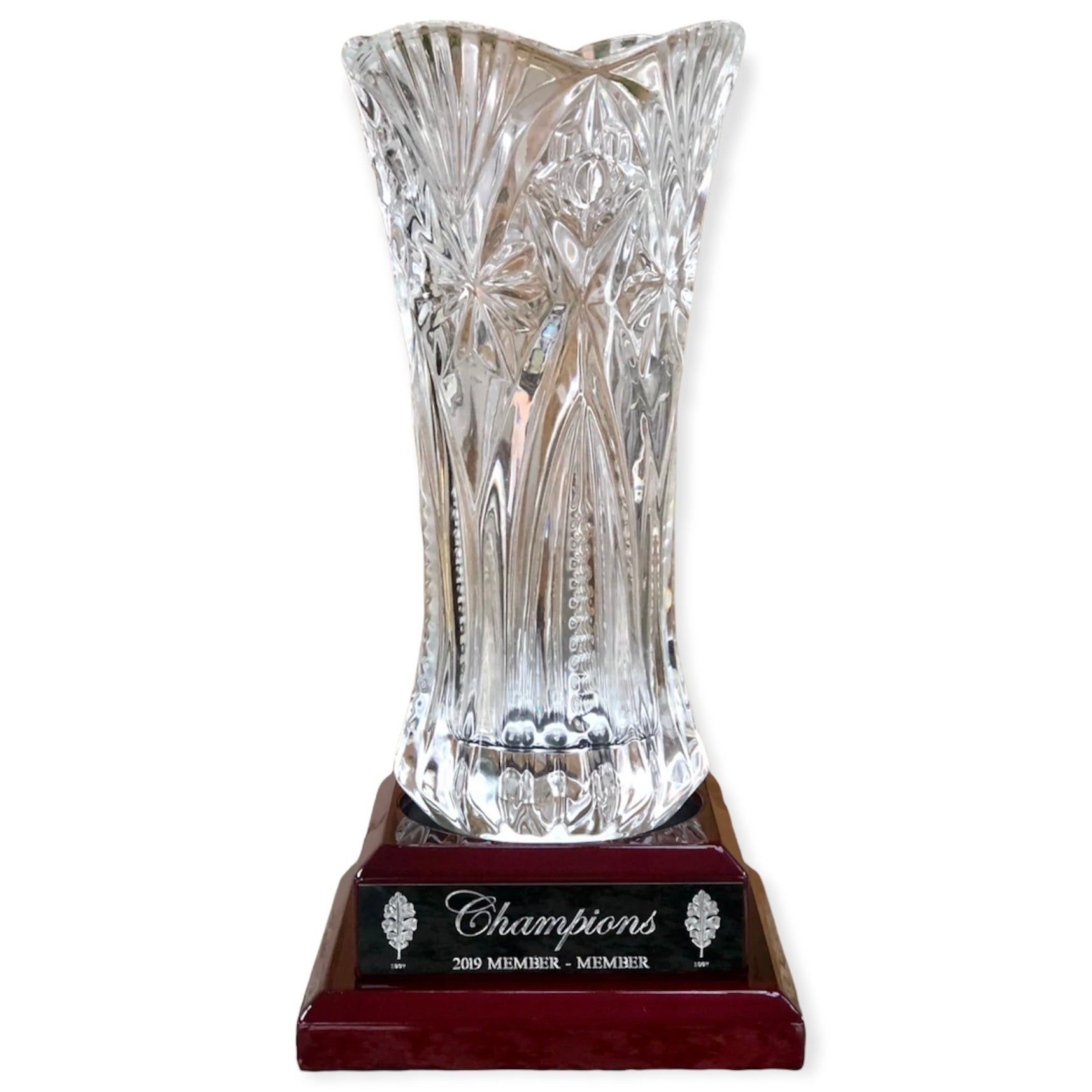 crystal vase award