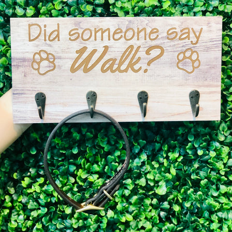 engraved dog leash holder