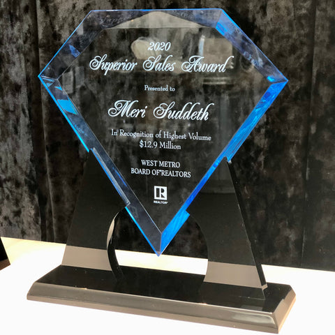 Acrylic Award - Diamond With Stand