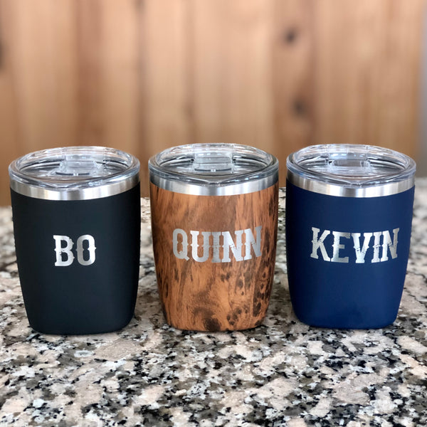 engraved brumate rocks tumblers