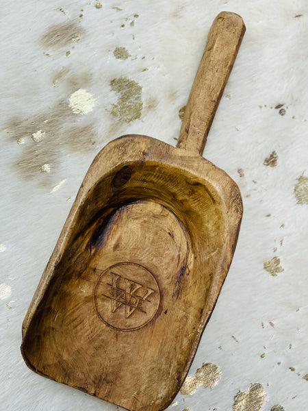 Wooden Dough Bowl Scoop