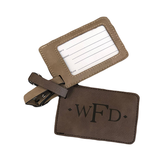 engraved luggage tag