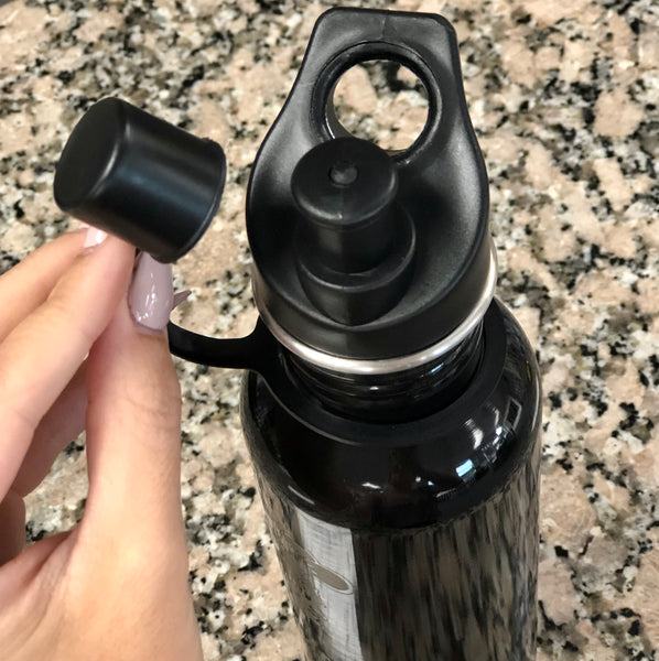 engraved stainless steel water bottle with lid