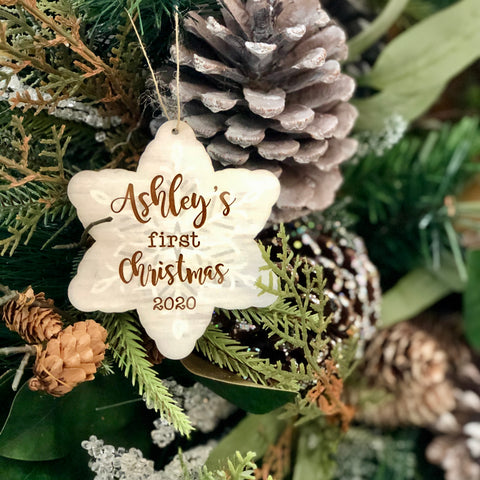 Ornament - Faux Wood Snowflake