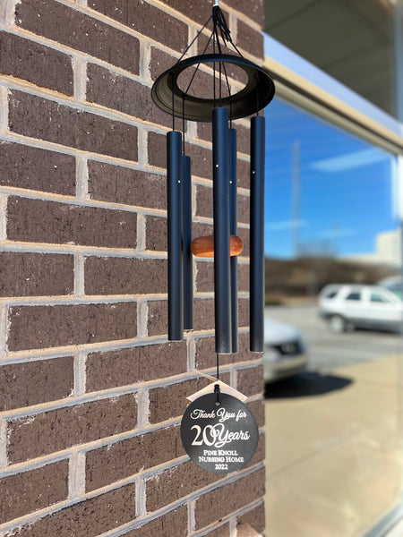 engraved wind chime