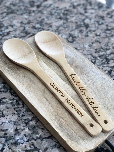 Engraved Wooden Cooking Spoon