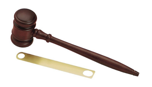 wood gavel with engraving band included.