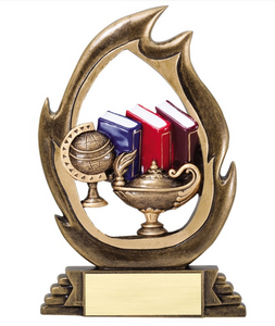 Academic Trophy - Lamp Of Knowledge Flame