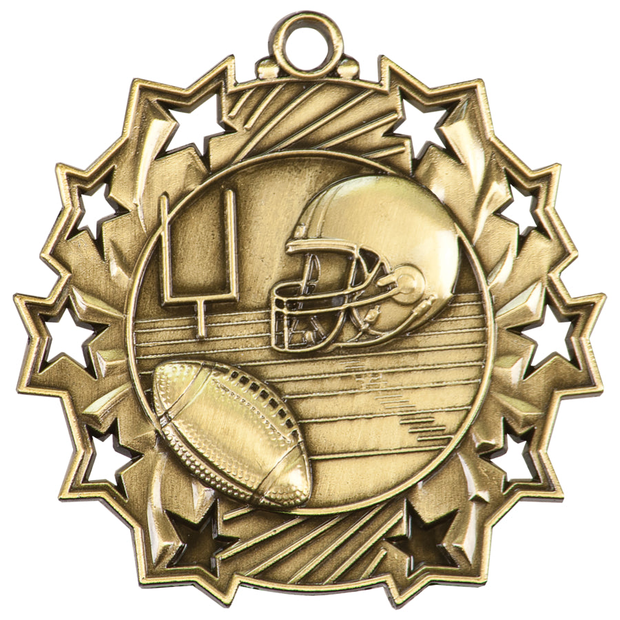 gold star football medal