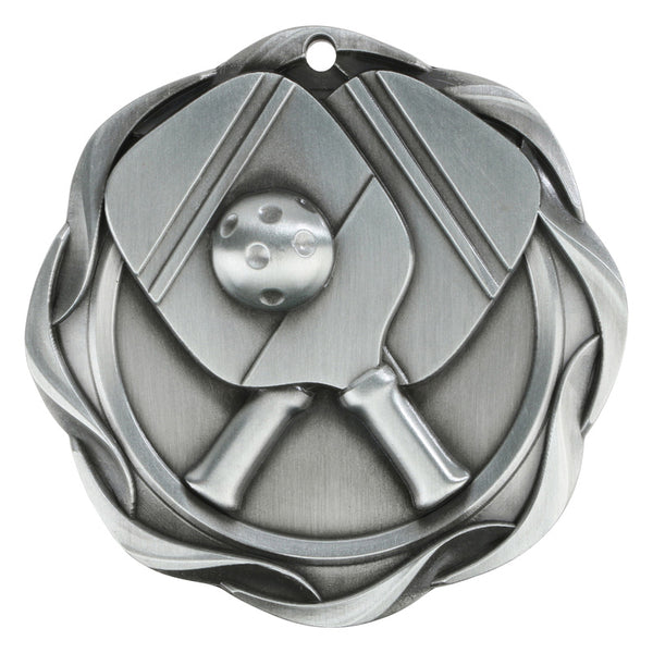 Silver fusion pickleball medal