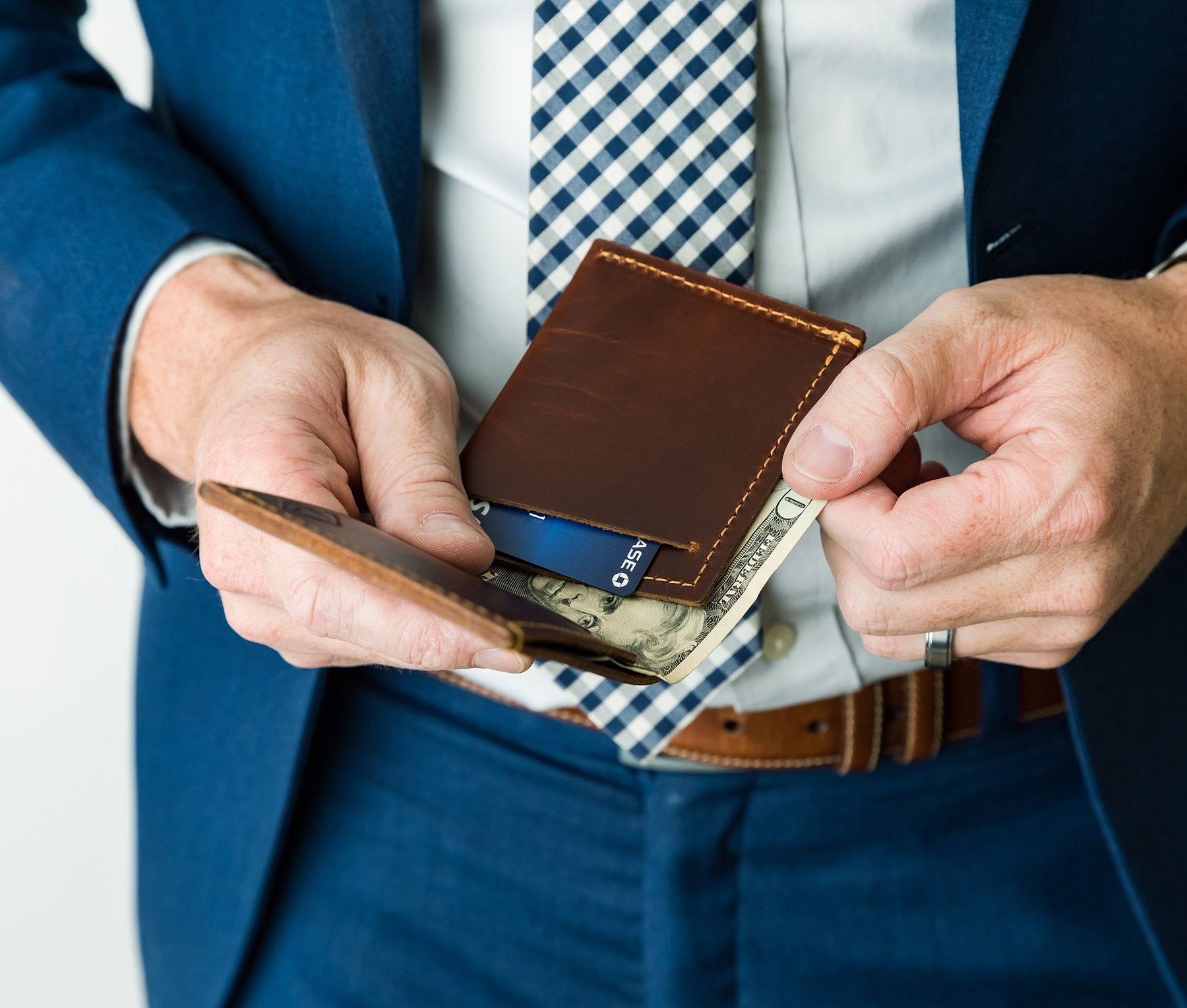 Genuine Leather Bi-Fold Wallet