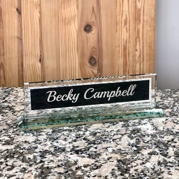 Glass Desk Bar