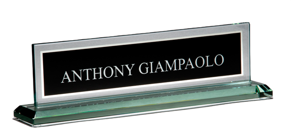 Glass Name Bar for your desk