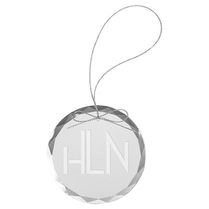 glass engraved ornament