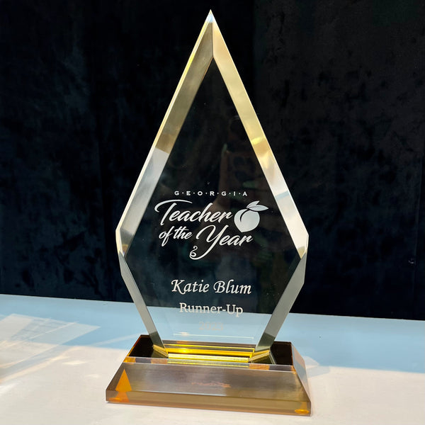 frosted gold acrylic award
