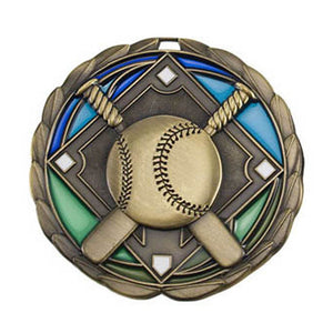 full color epoxy baseball gold medal