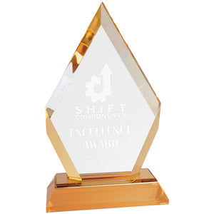 gold frosted diamond acrylic award with free engraving